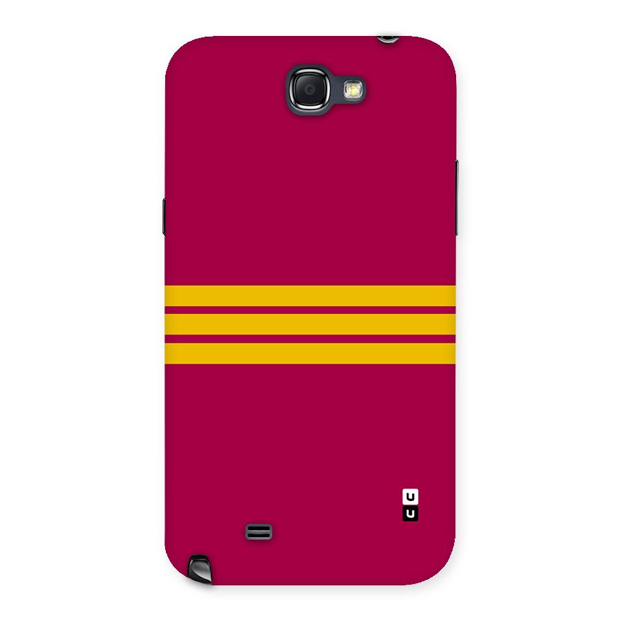 Horizontal Sports Stripes Back Case for Galaxy Note 2