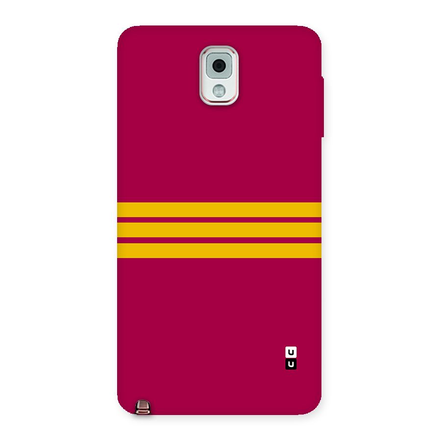 Horizontal Sports Stripes Back Case for Galaxy Note 3