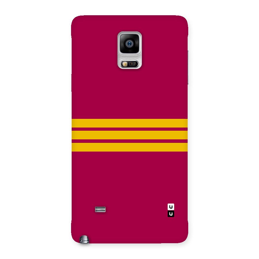 Horizontal Sports Stripes Back Case for Galaxy Note 4