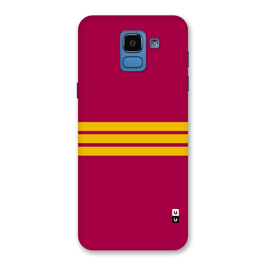 Horizontal Sports Stripes Back Case for Galaxy On6