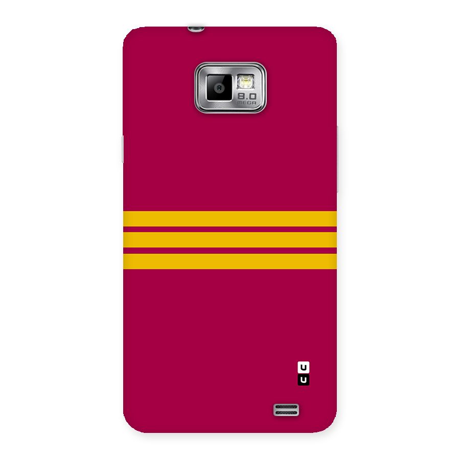 Horizontal Sports Stripes Back Case for Galaxy S2
