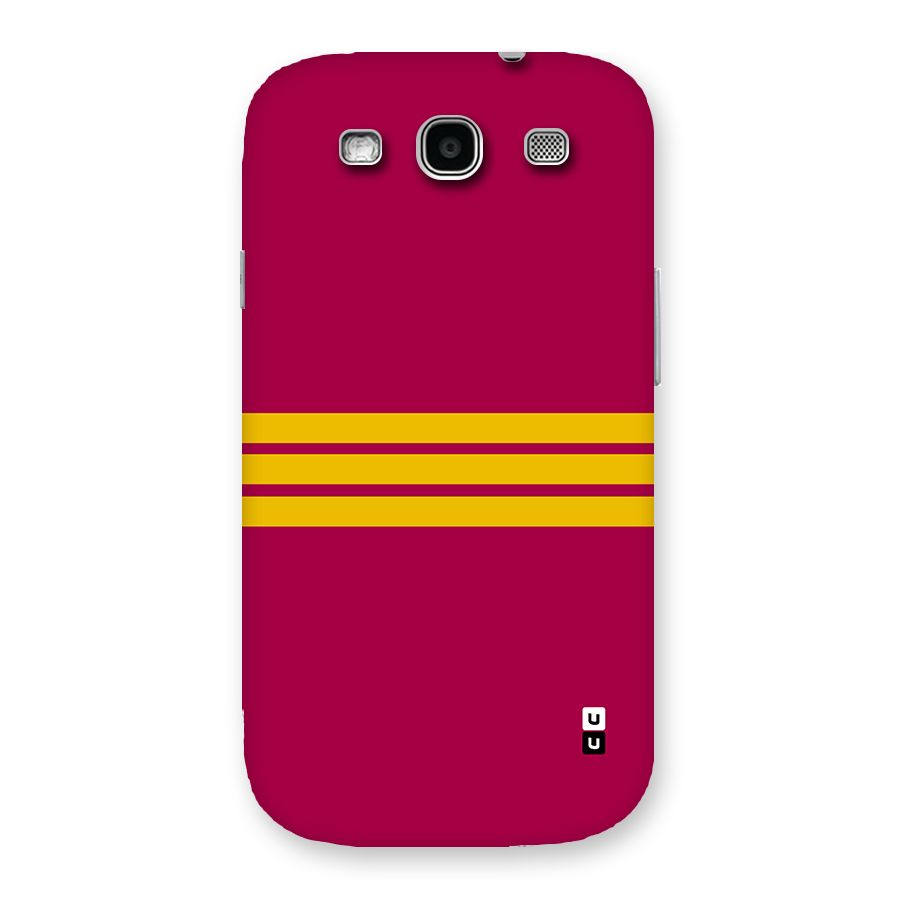 Horizontal Sports Stripes Back Case for Galaxy S3