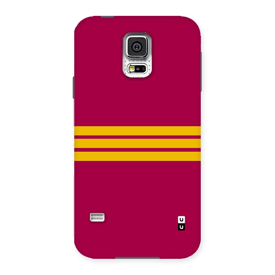Horizontal Sports Stripes Back Case for Galaxy S5