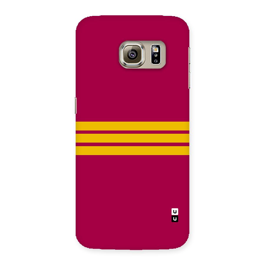 Horizontal Sports Stripes Back Case for Galaxy S6 edge