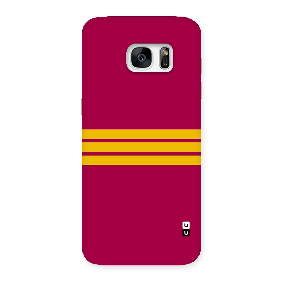 Horizontal Sports Stripes Back Case for Galaxy S7 Edge