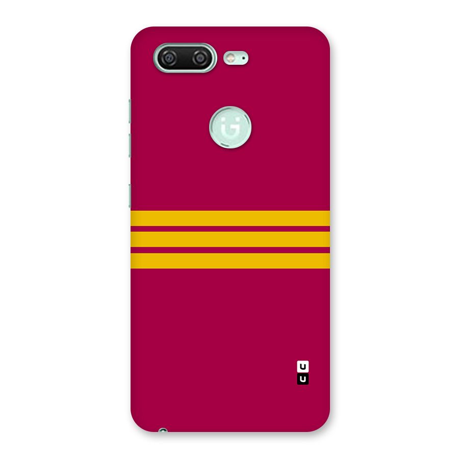 Horizontal Sports Stripes Back Case for Gionee S10