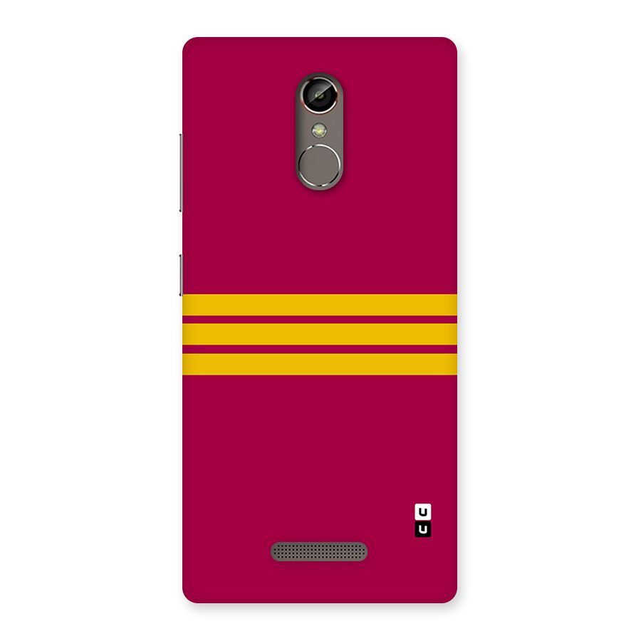 Horizontal Sports Stripes Back Case for Gionee S6s