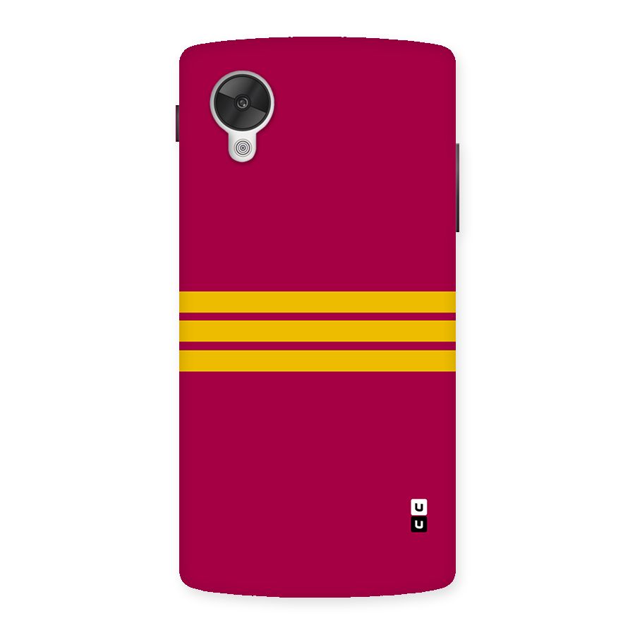 Horizontal Sports Stripes Back Case for Google Nexus 5