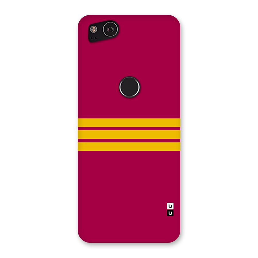 Horizontal Sports Stripes Back Case for Google Pixel 2