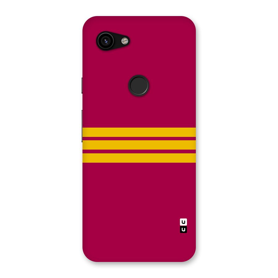 Horizontal Sports Stripes Back Case for Google Pixel 3a