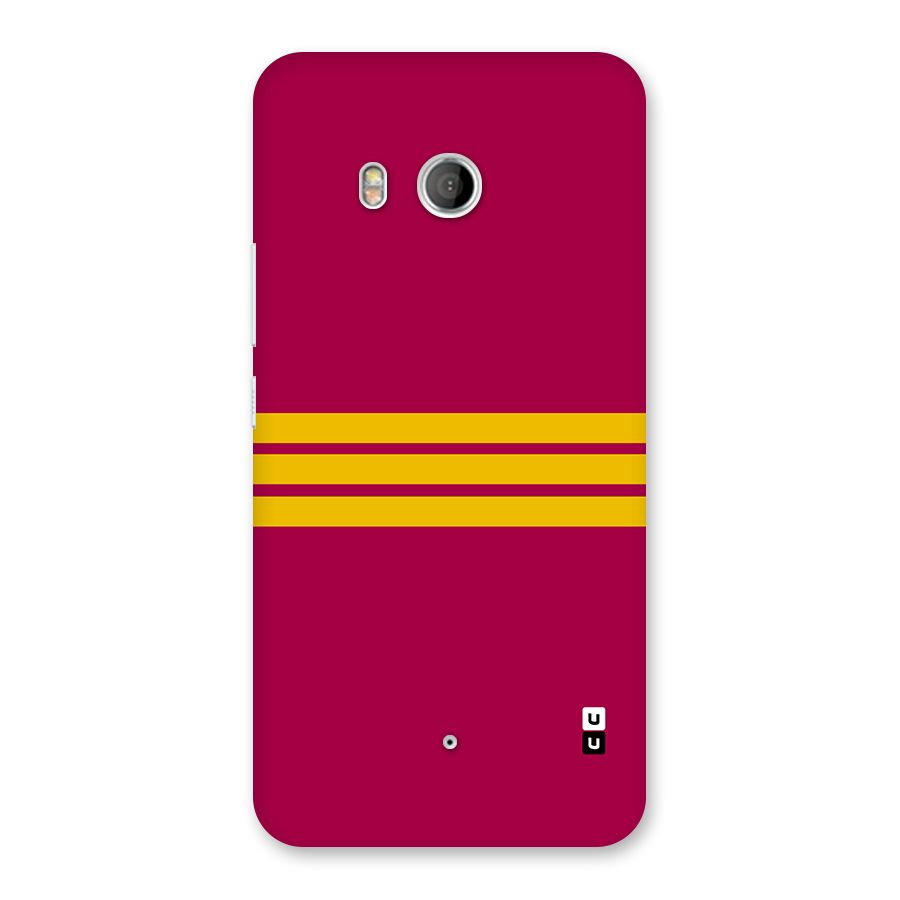 Horizontal Sports Stripes Back Case for HTC U11