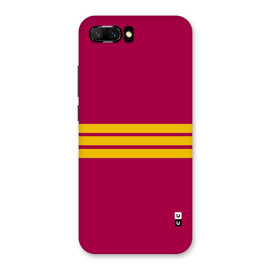 Horizontal Sports Stripes Back Case for Honor 10