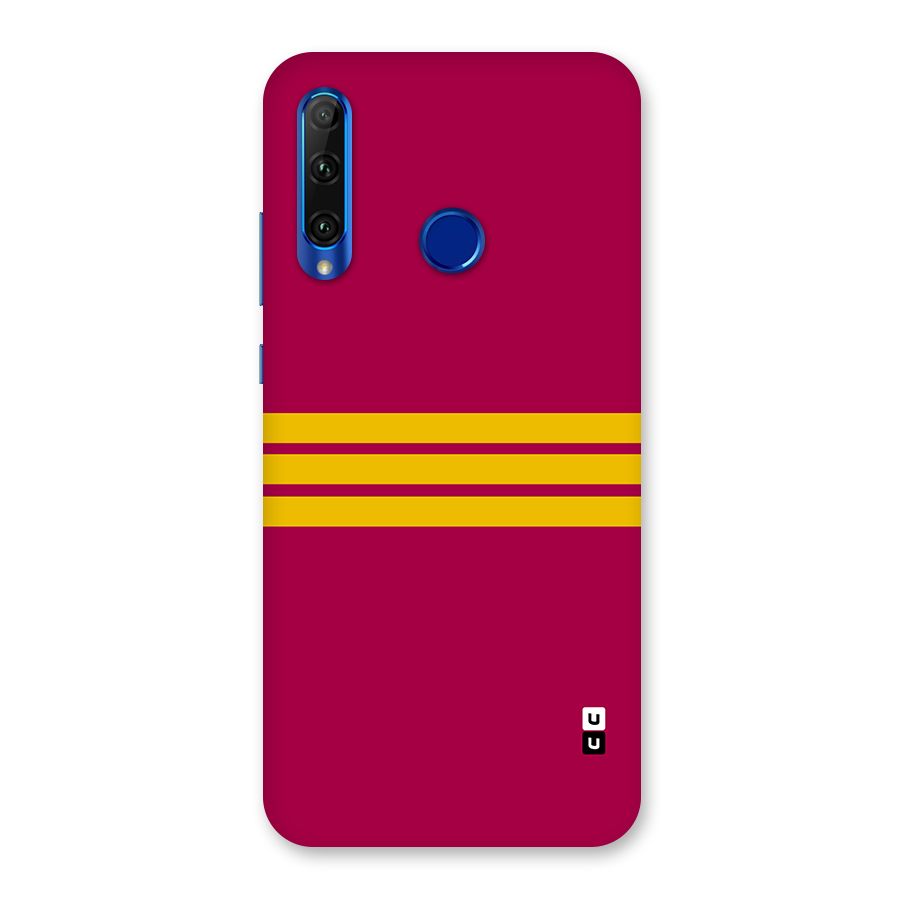 Horizontal Sports Stripes Back Case for Honor 20i