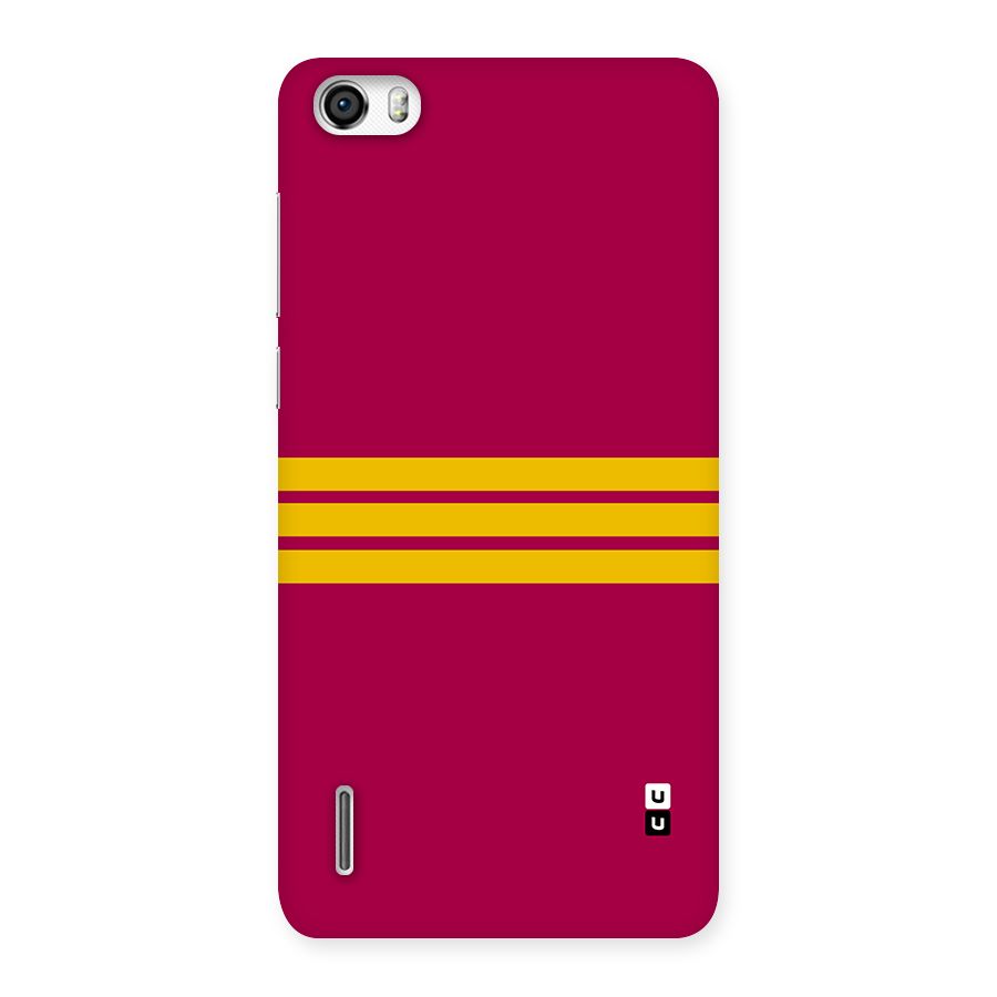 Horizontal Sports Stripes Back Case for Honor 6