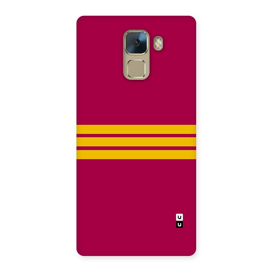Horizontal Sports Stripes Back Case for Honor 7