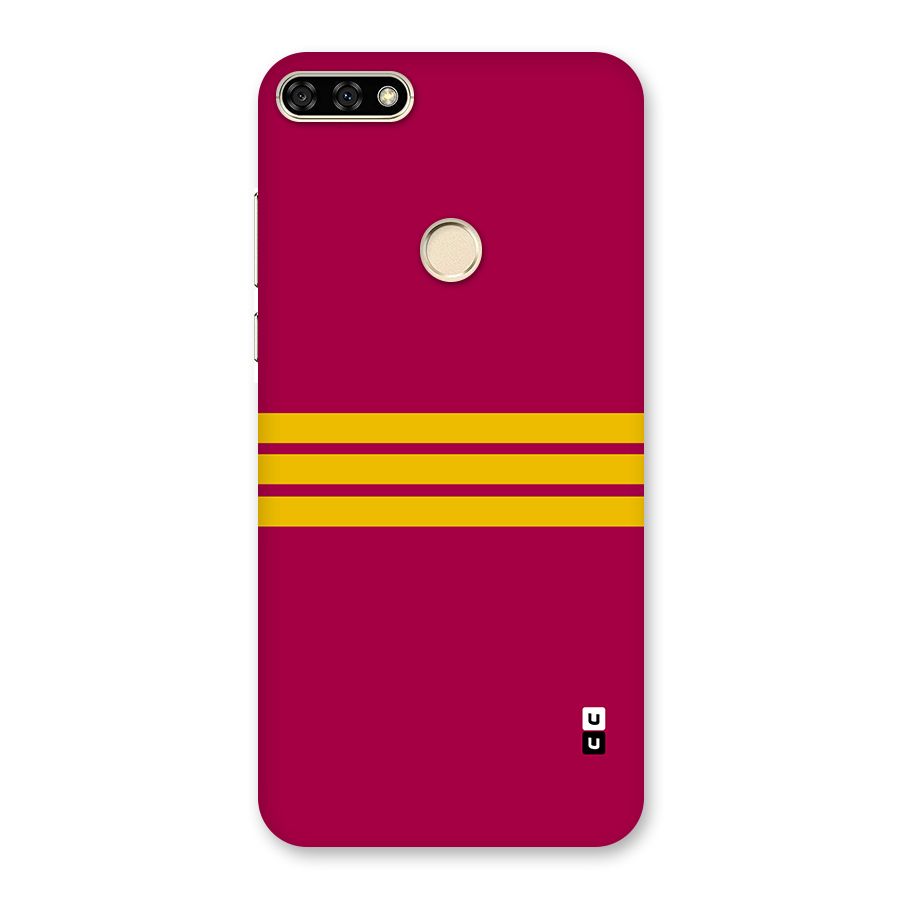 Horizontal Sports Stripes Back Case for Honor 7A