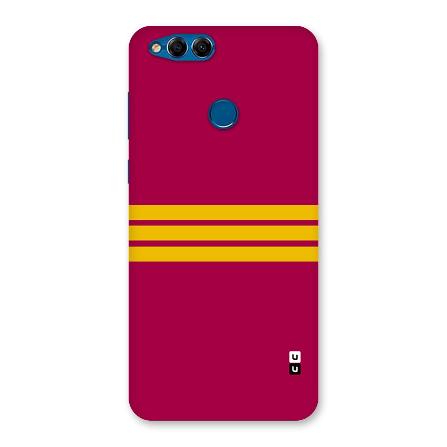Horizontal Sports Stripes Back Case for Honor 7X