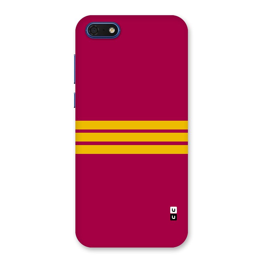 Horizontal Sports Stripes Back Case for Honor 7s