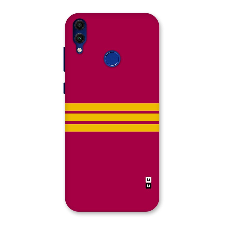 Horizontal Sports Stripes Back Case for Honor 8C
