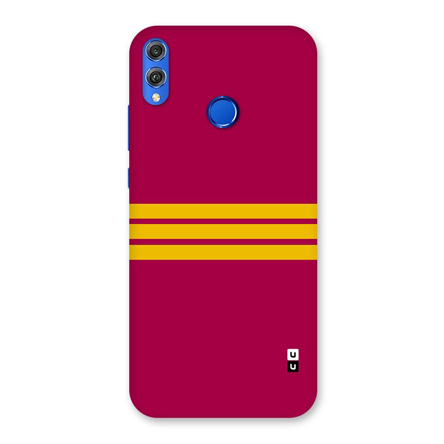 Horizontal Sports Stripes Back Case for Honor 8X