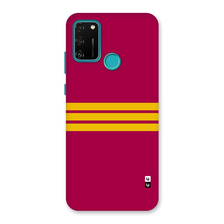 Horizontal Sports Stripes Back Case for Honor 9A
