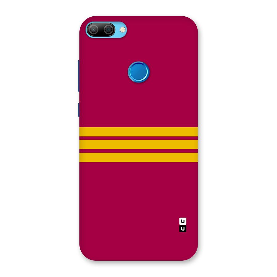 Horizontal Sports Stripes Back Case for Honor 9N