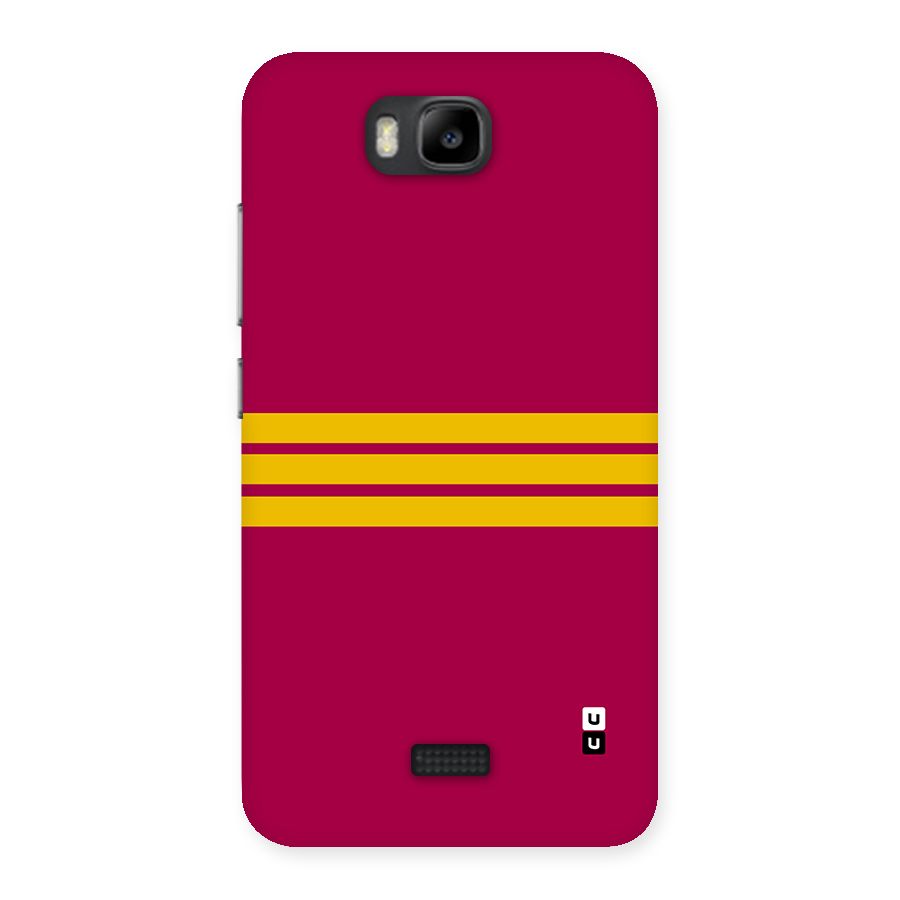 Horizontal Sports Stripes Back Case for Honor Bee