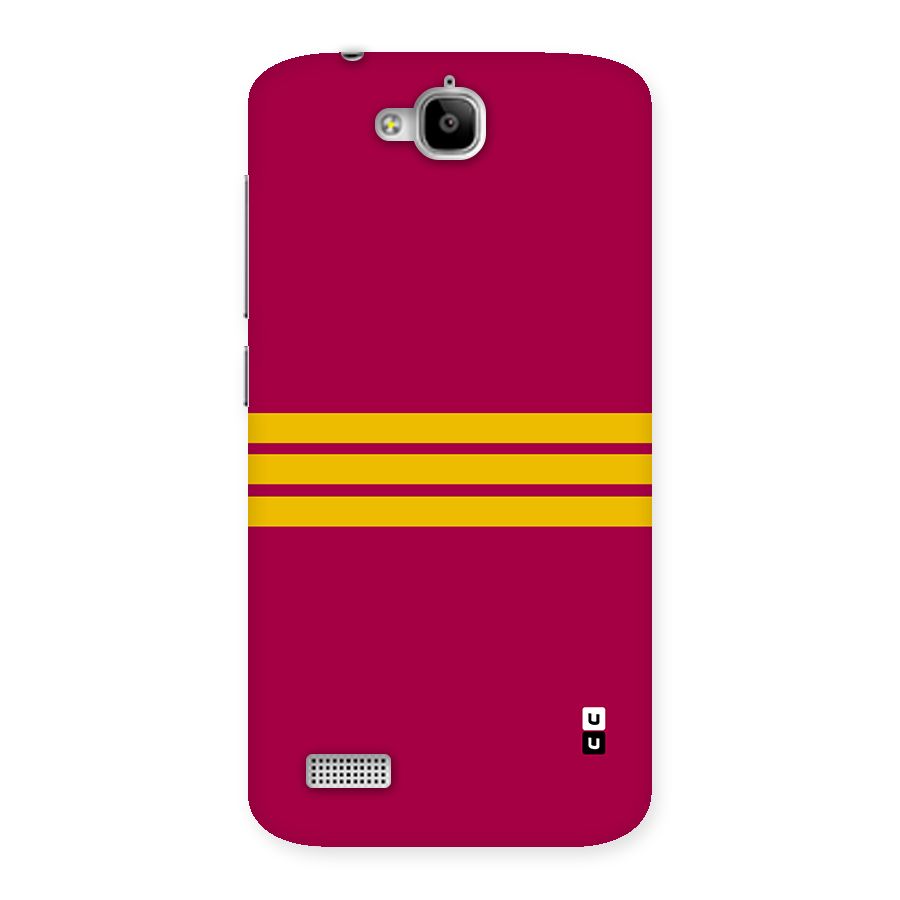 Horizontal Sports Stripes Back Case for Honor Holly