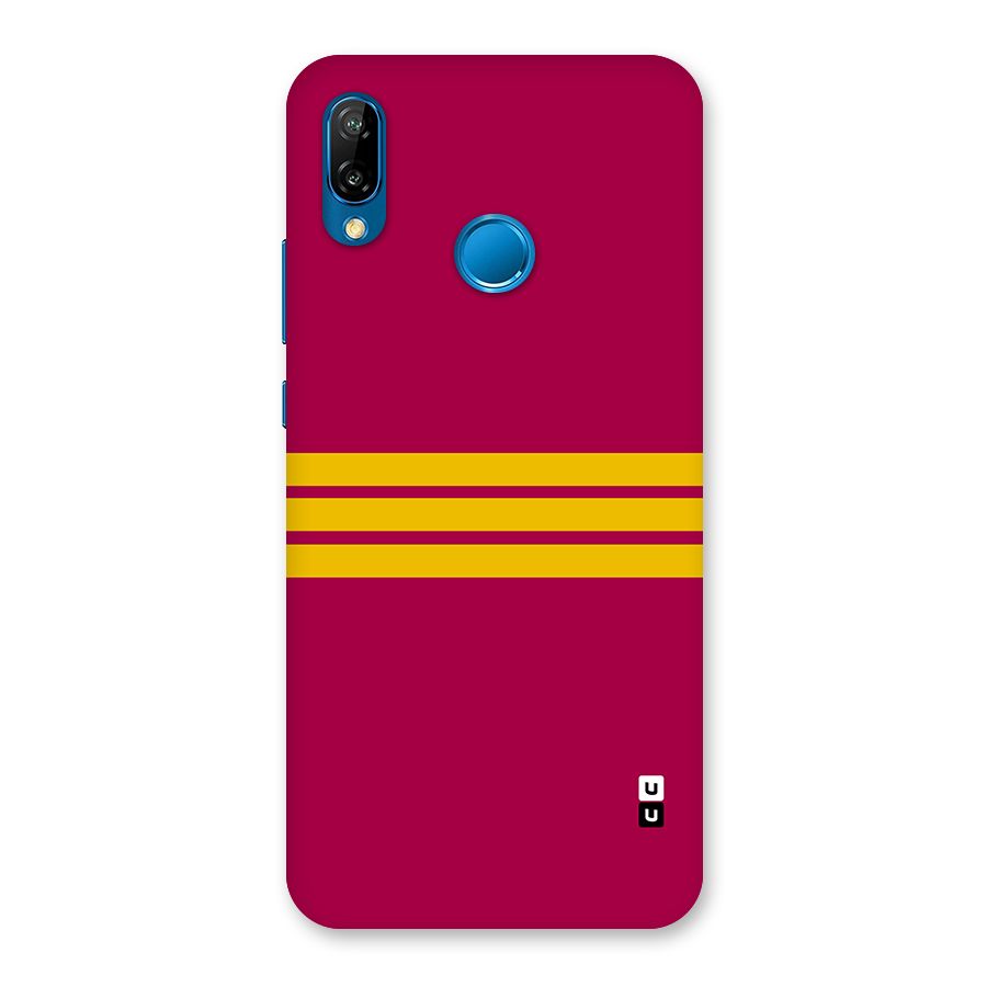 Horizontal Sports Stripes Back Case for Huawei P20 Lite
