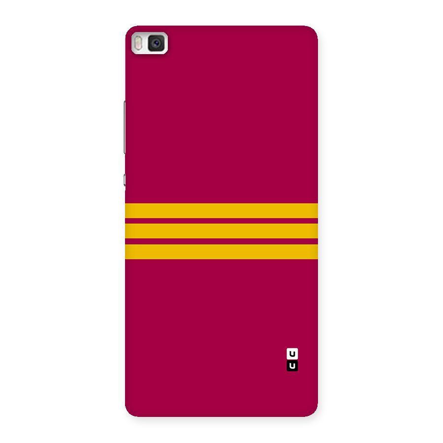 Horizontal Sports Stripes Back Case for Huawei P8