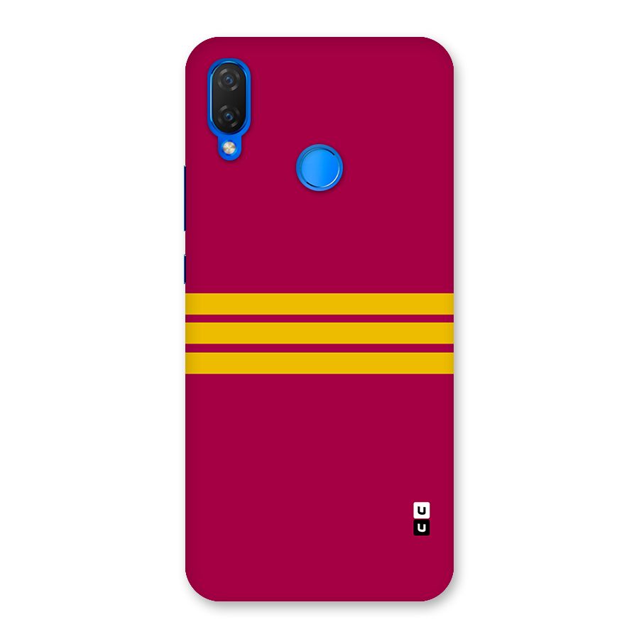 Horizontal Sports Stripes Back Case for Huawei P Smart+