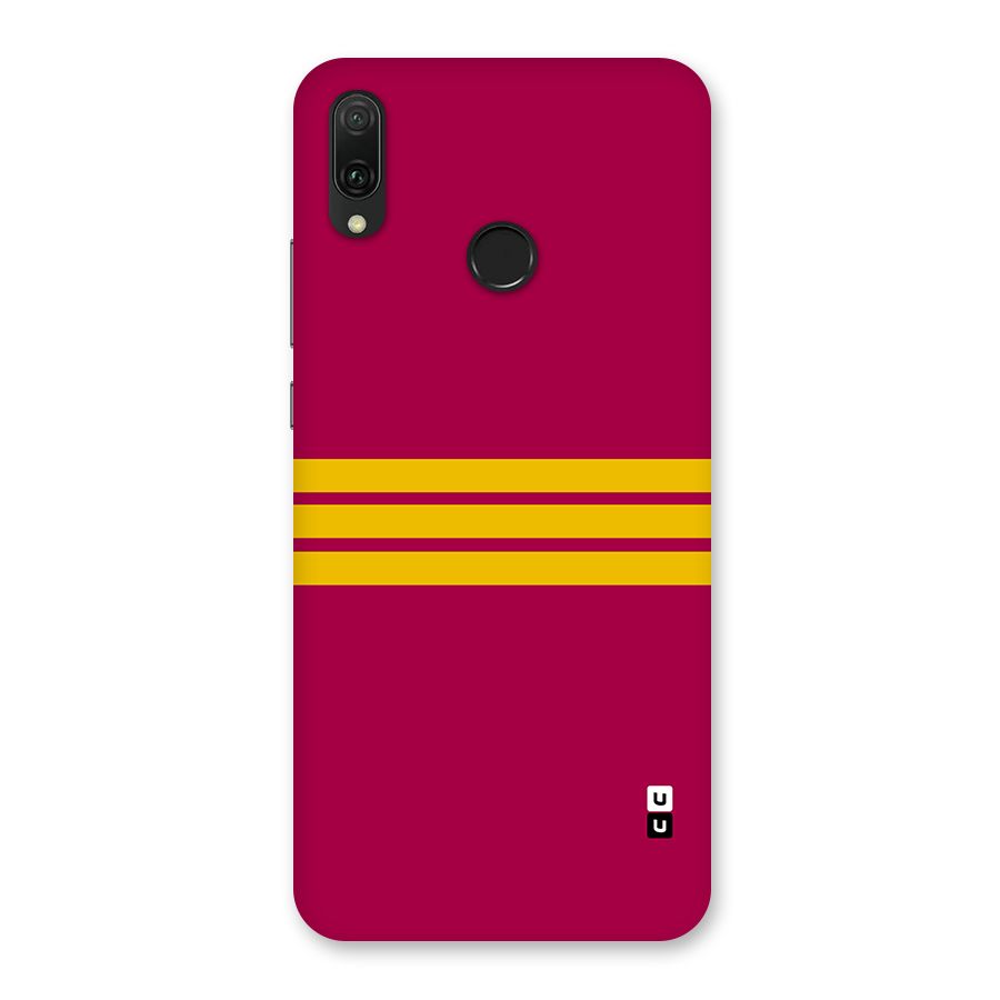 Horizontal Sports Stripes Back Case for Huawei Y9 (2019)