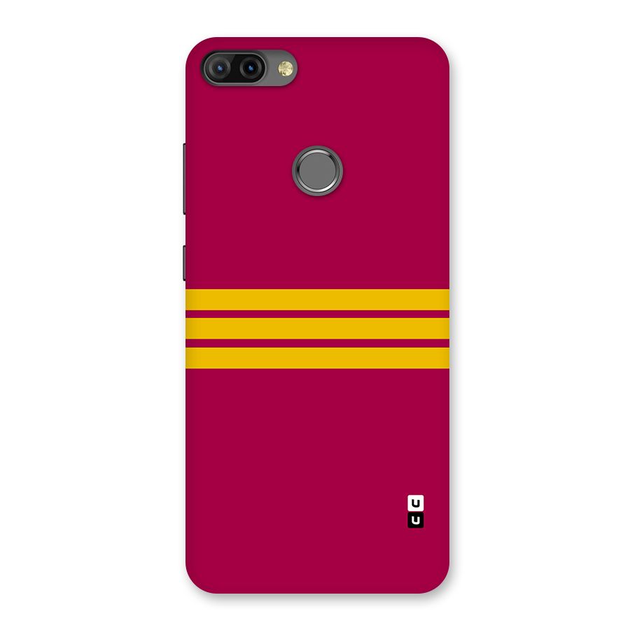 Horizontal Sports Stripes Back Case for Infinix Hot 6 Pro