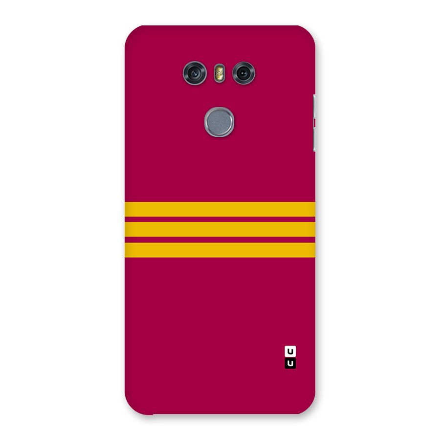 Horizontal Sports Stripes Back Case for LG G6