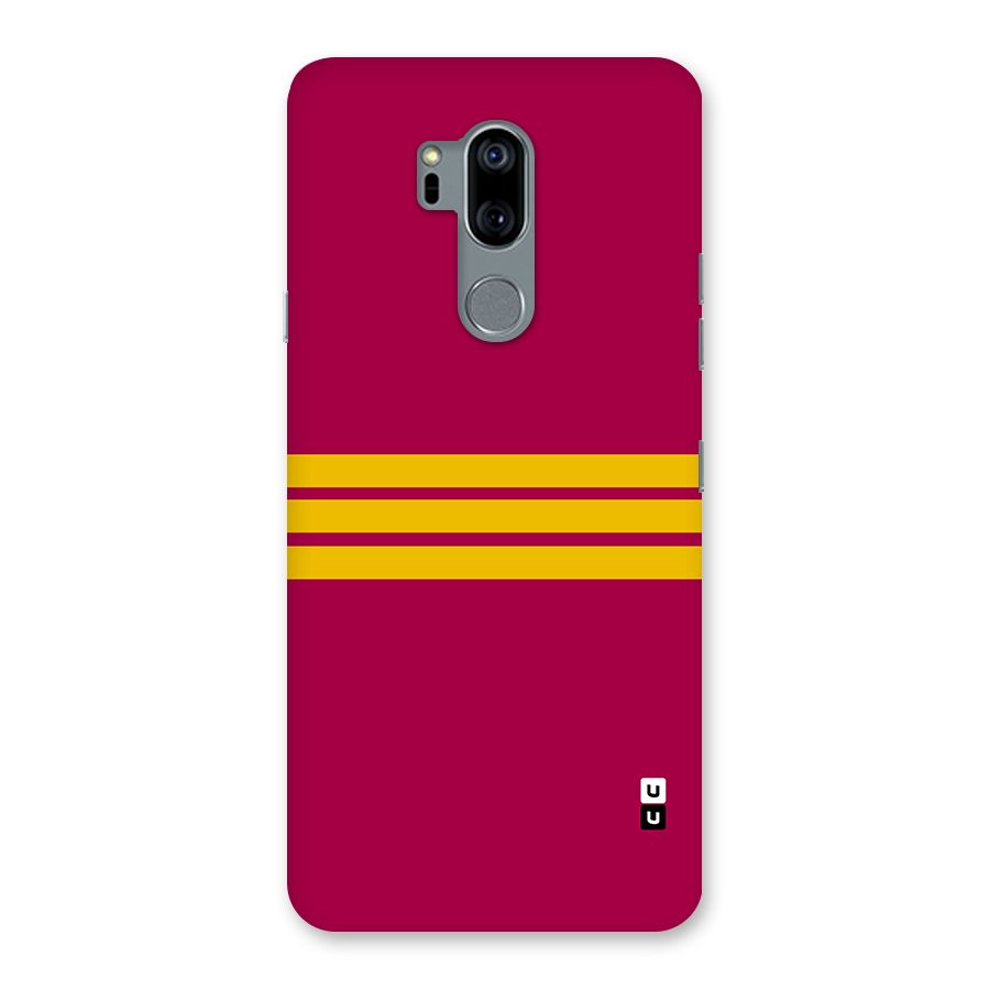 Horizontal Sports Stripes Back Case for LG G7