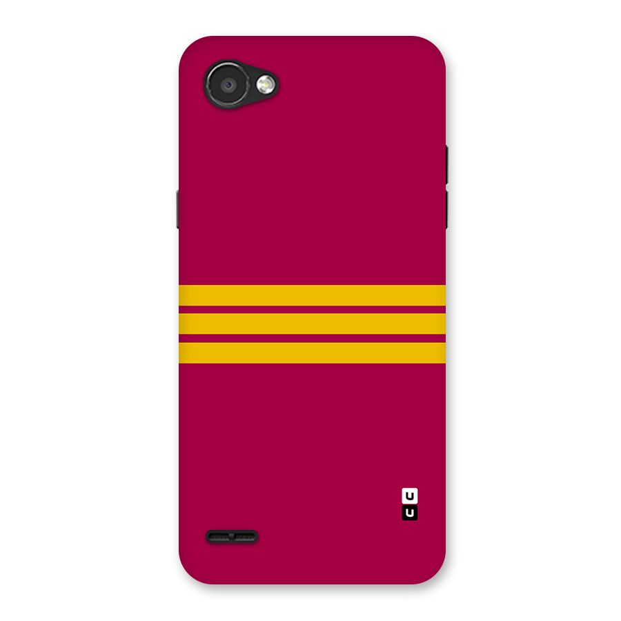 Horizontal Sports Stripes Back Case for LG Q6
