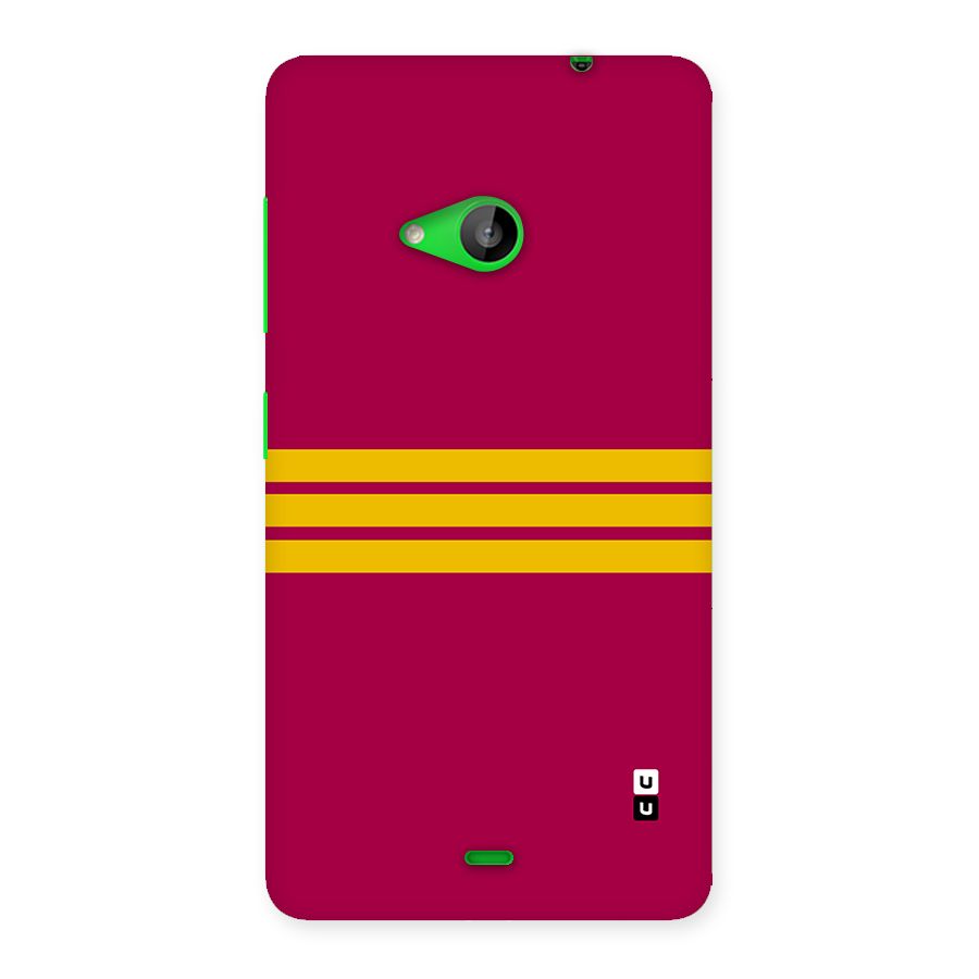 Horizontal Sports Stripes Back Case for Lumia 535