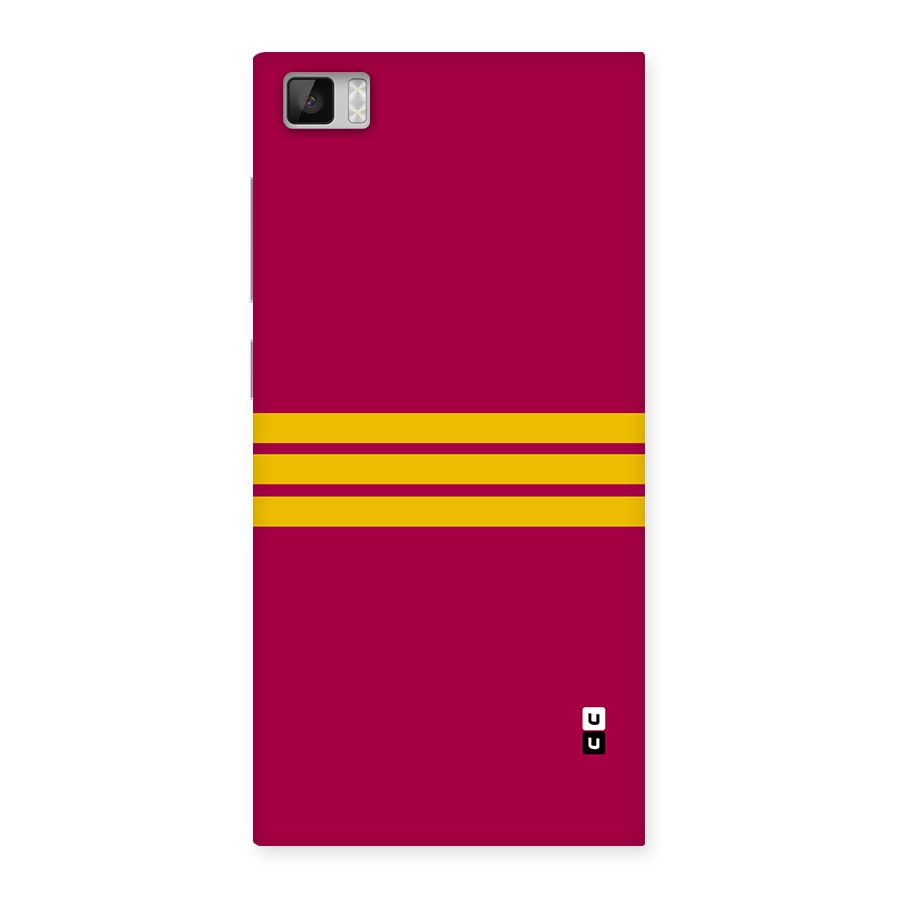 Horizontal Sports Stripes Back Case for Mi3