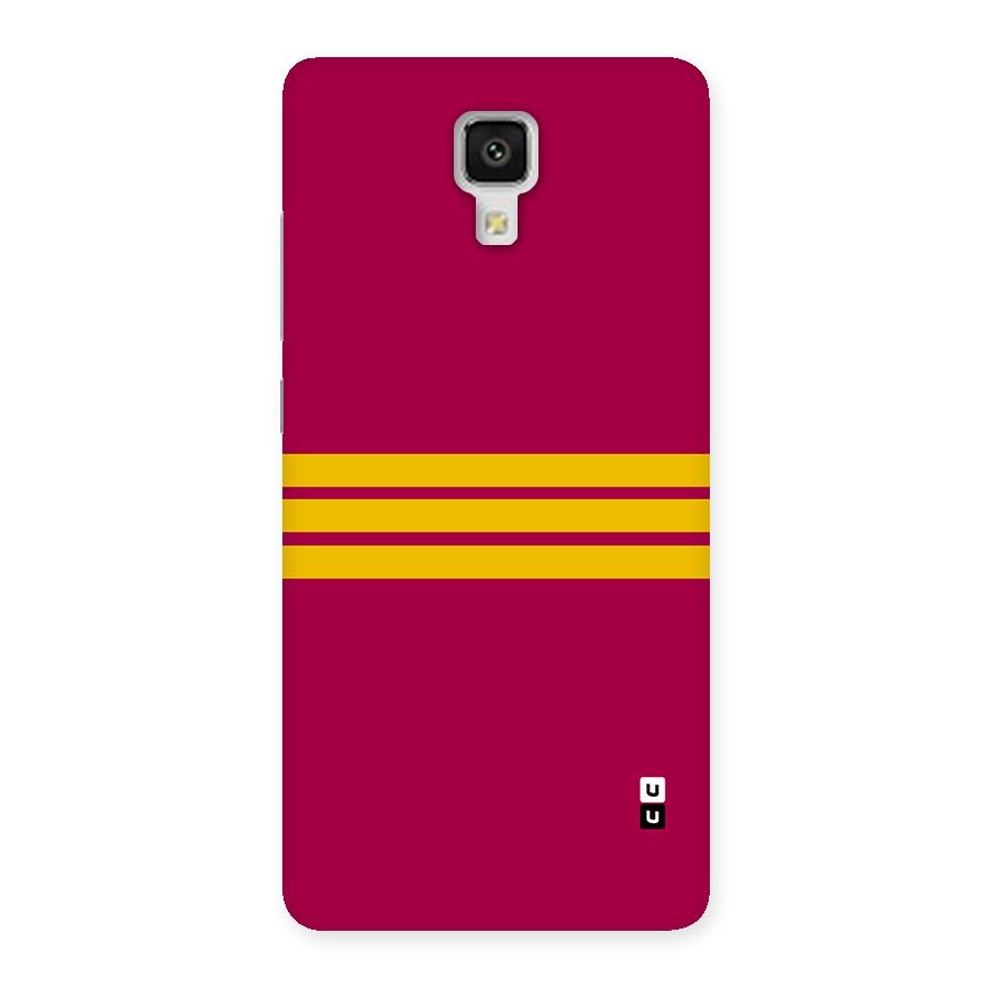 Horizontal Sports Stripes Back Case for Mi4