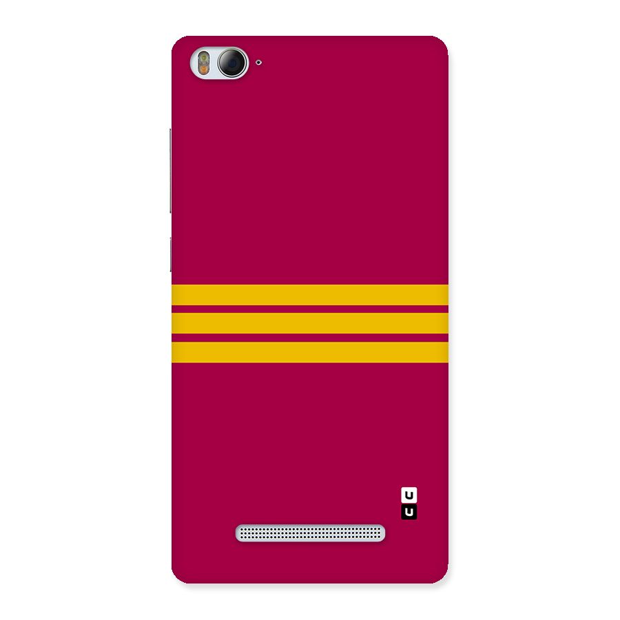 Horizontal Sports Stripes Back Case for Mi4i