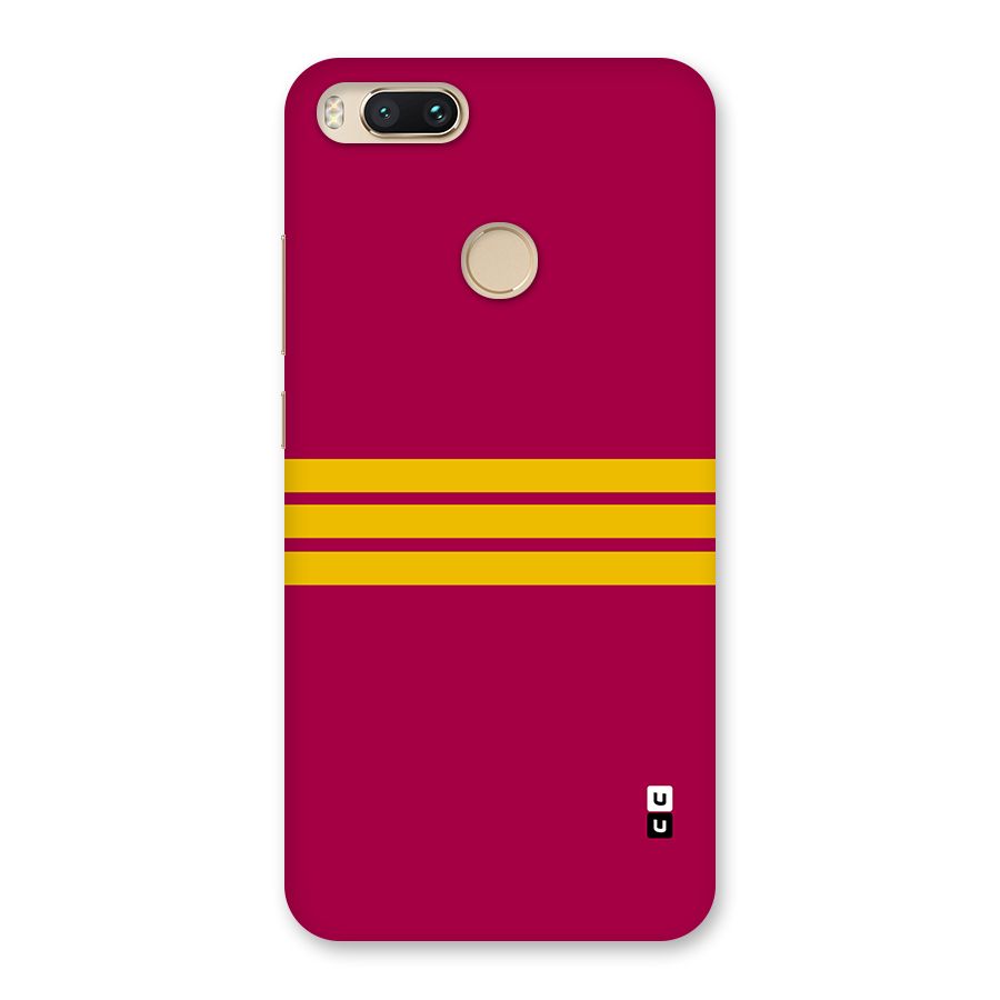 Horizontal Sports Stripes Back Case for Mi A1