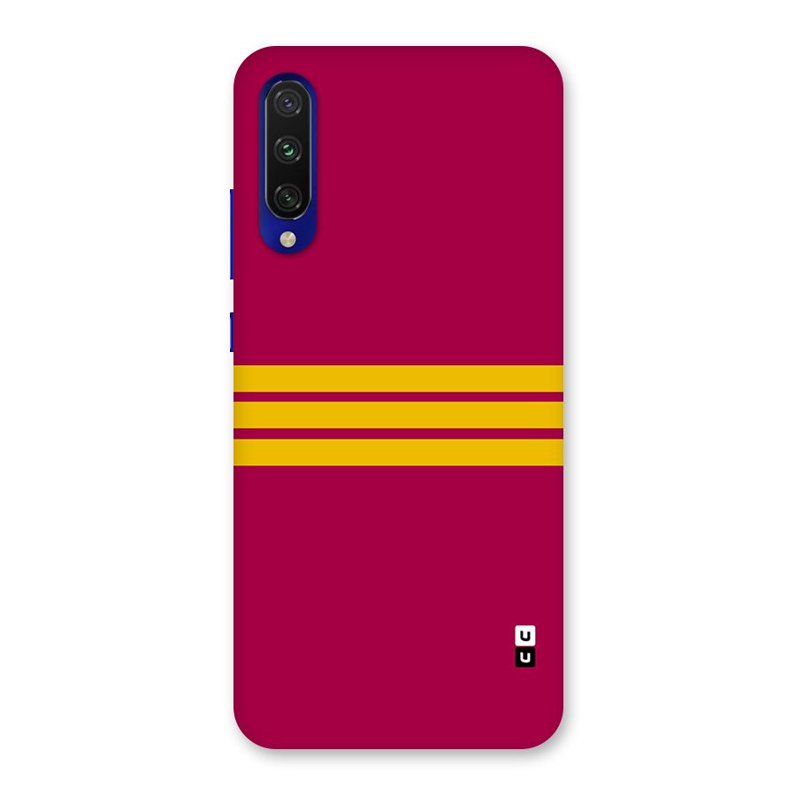 Horizontal Sports Stripes Back Case for Mi A3