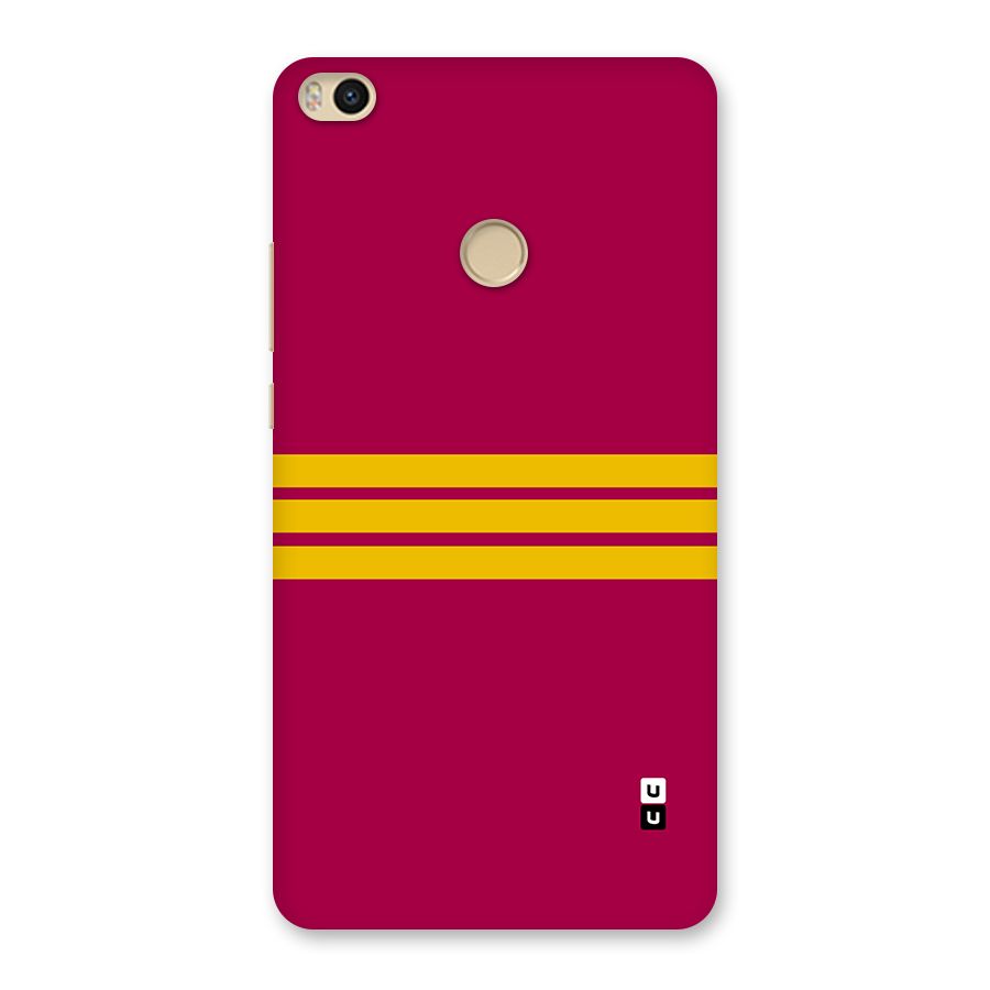Horizontal Sports Stripes Back Case for Mi Max 2
