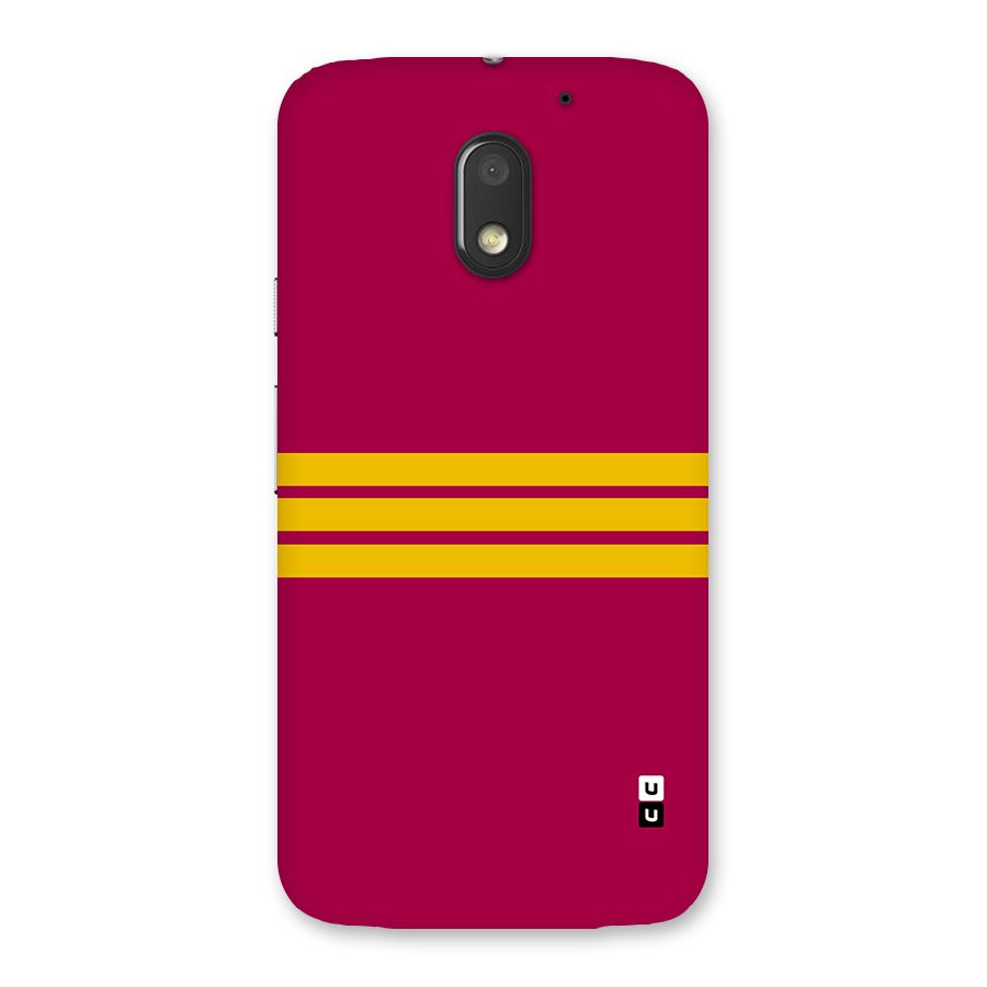 Horizontal Sports Stripes Back Case for Moto E3 Power