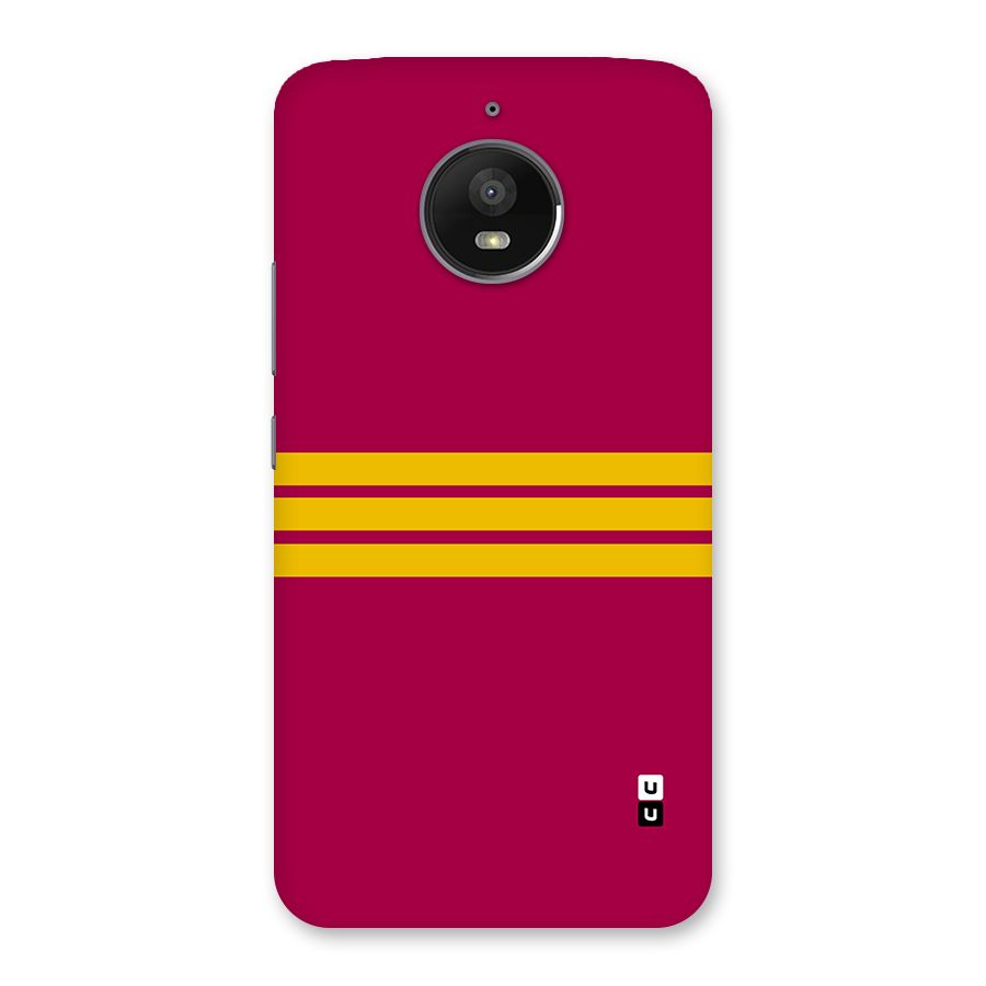 Horizontal Sports Stripes Back Case for Moto E4 Plus