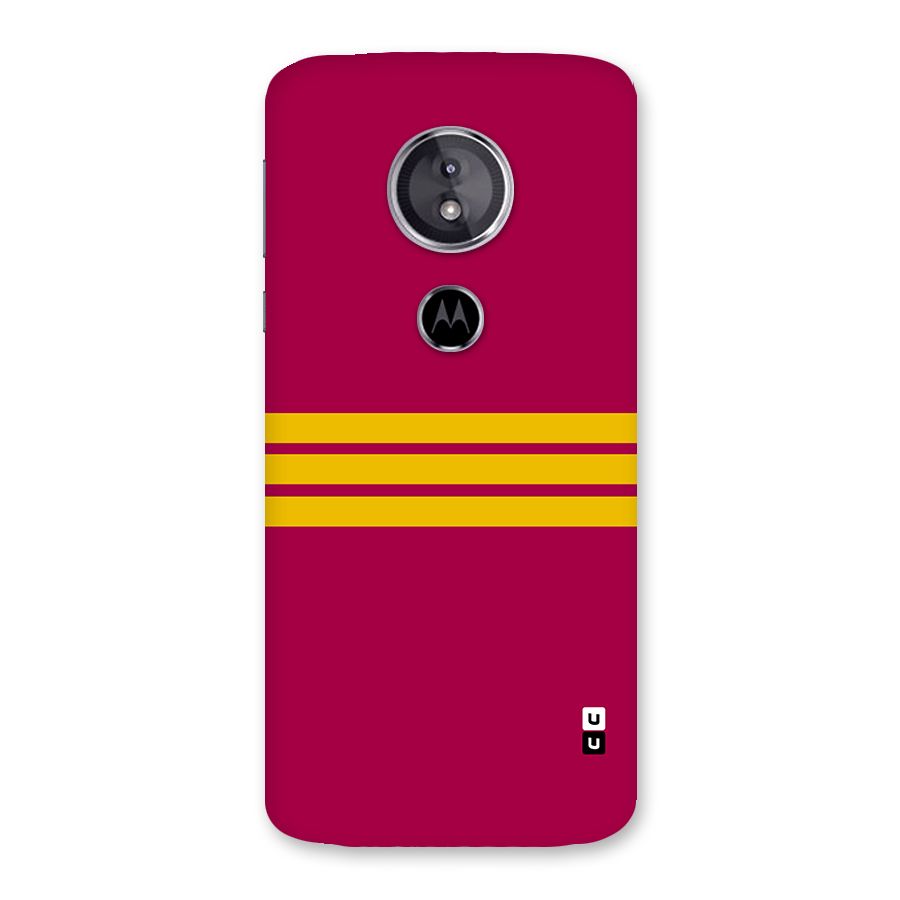 Horizontal Sports Stripes Back Case for Moto E5