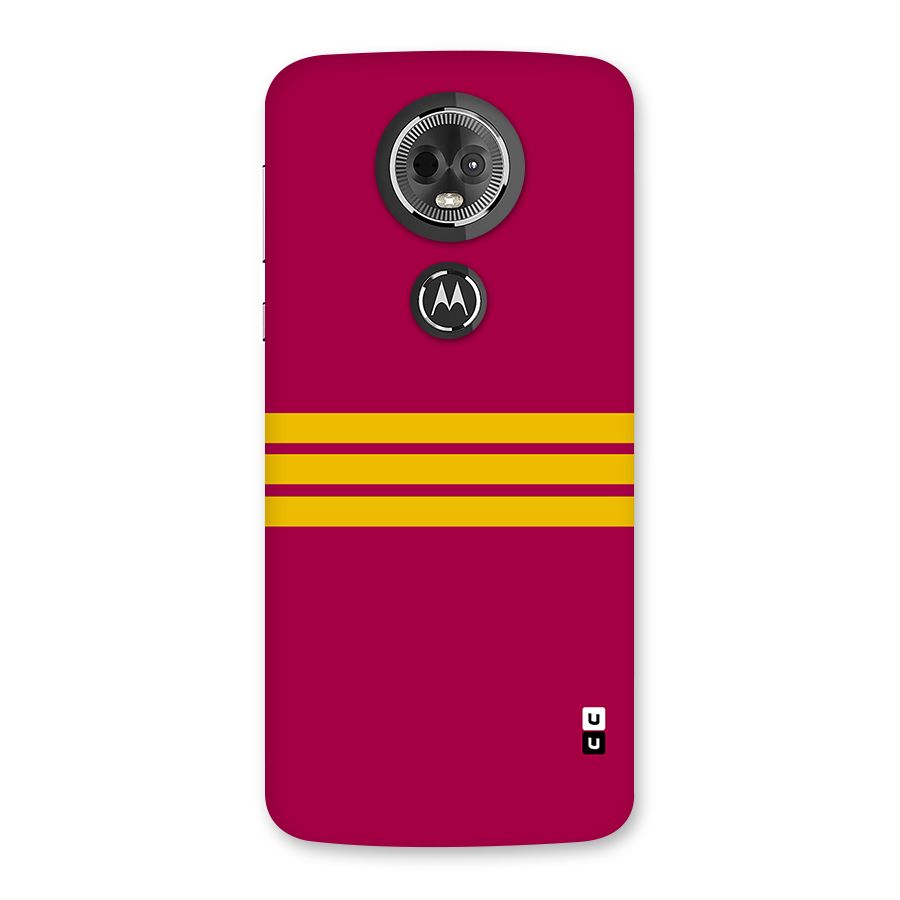 Horizontal Sports Stripes Back Case for Moto E5 Plus