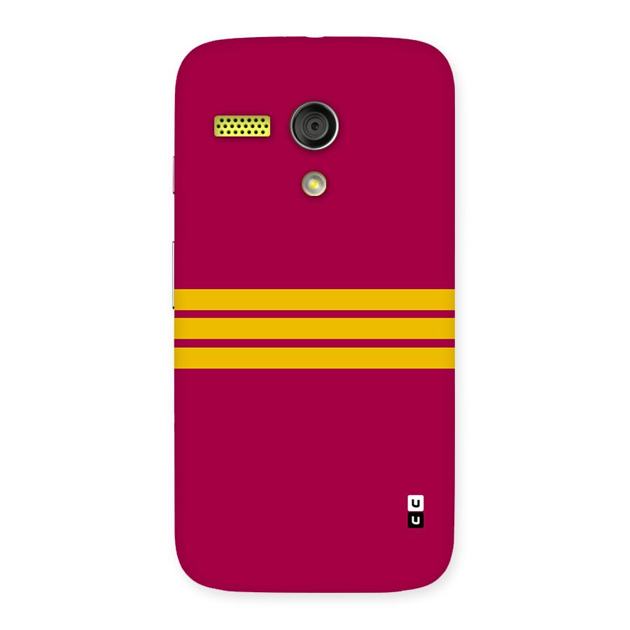 Horizontal Sports Stripes Back Case for Moto G