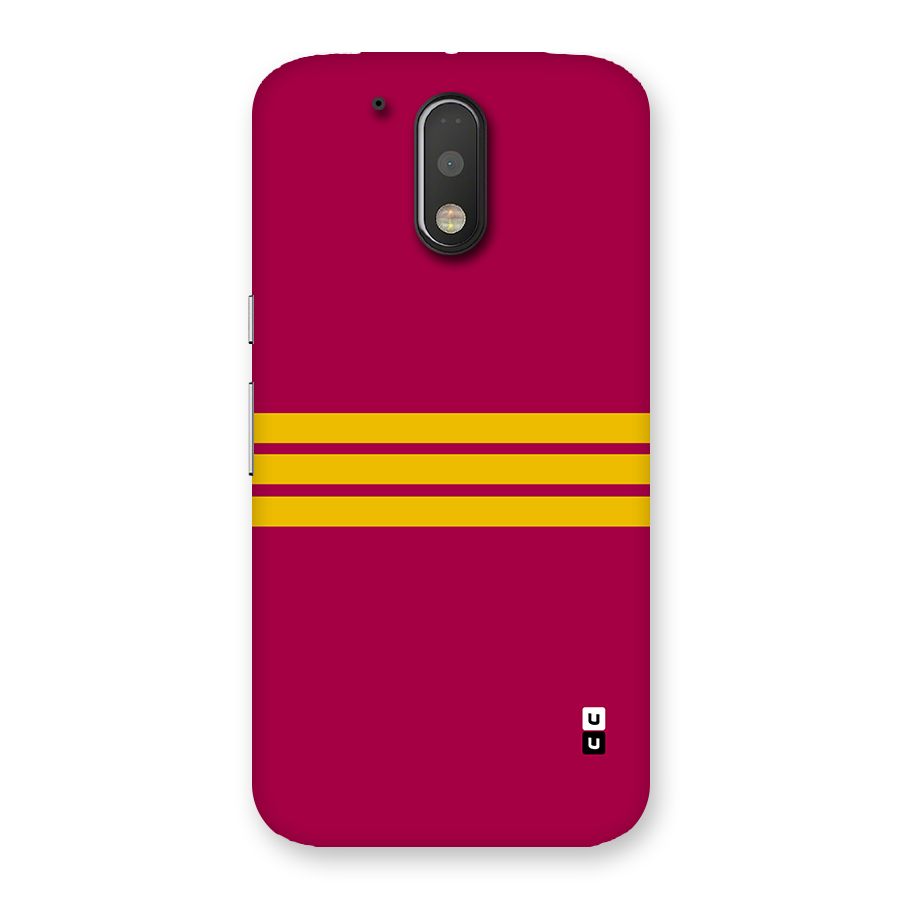 Horizontal Sports Stripes Back Case for Moto G4 Plus
