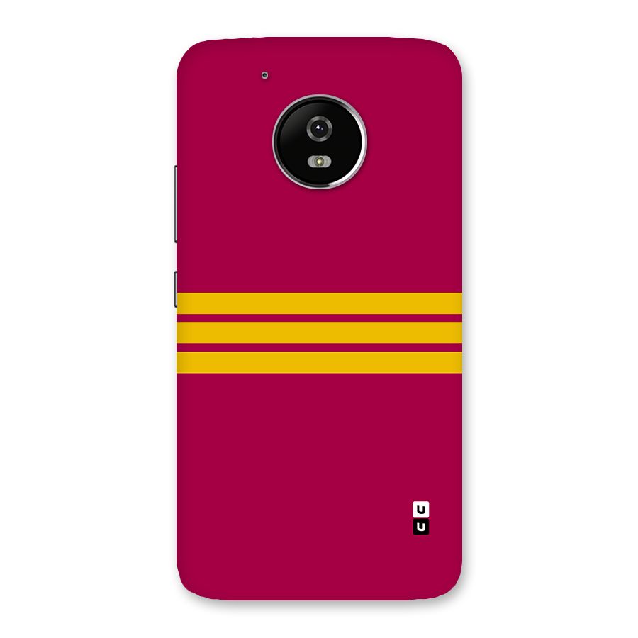 Horizontal Sports Stripes Back Case for Moto G5